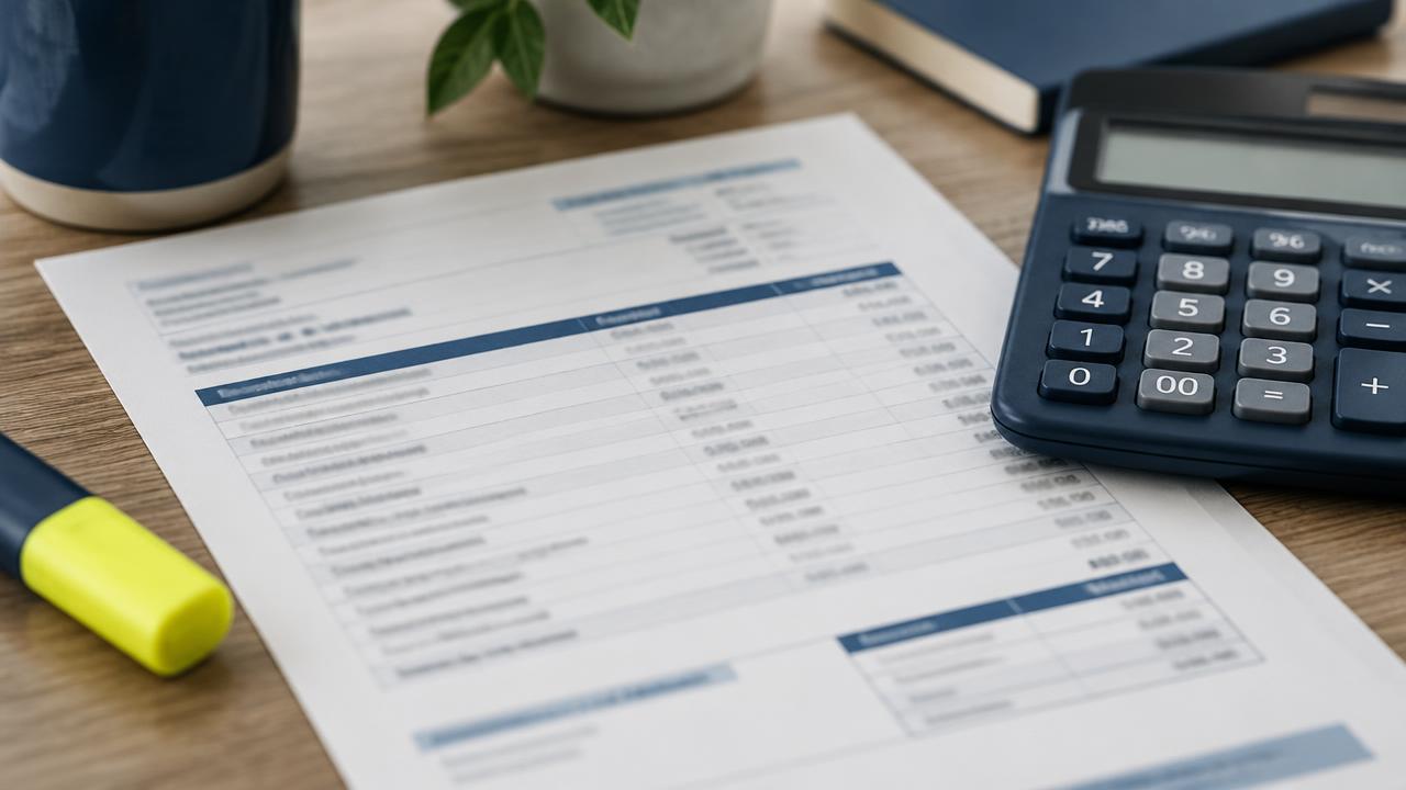 Illustration of an itemized bill beside a calculator for a guide to NYSHIP out-of-network rehab costs.