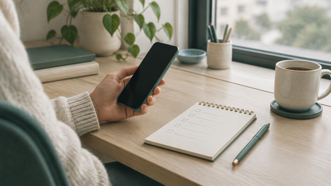 Illustration of a phone next to a notepad checklist for a guide to official NYSHIP help contacts.